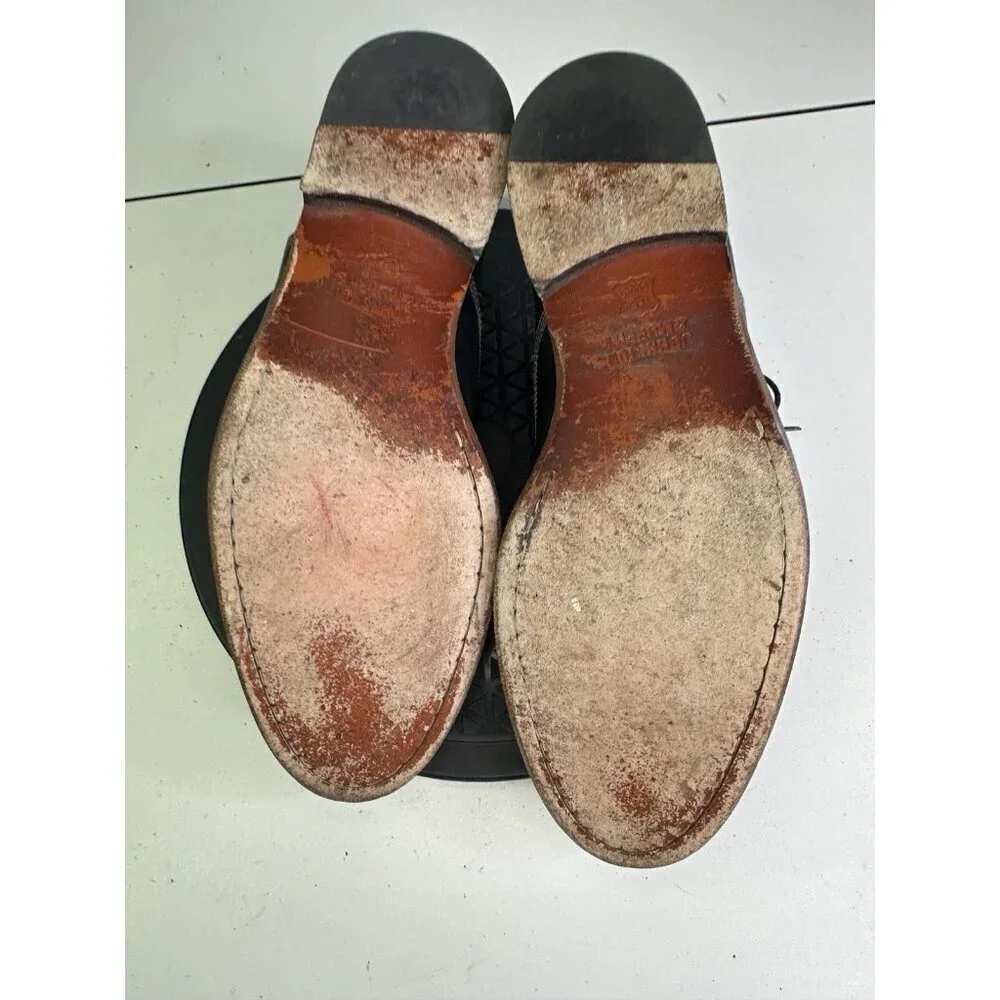 Johnston & Murphy Shoes Mens Leather Sheepskin Memory Foam Sz 11 M